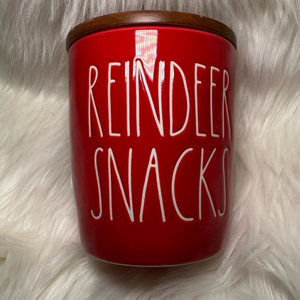 Rae Dunn Red Reindeer Snacks Cellar